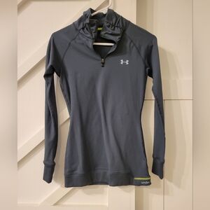Under Armour Gray quarter Zip Fitted Top, Womens